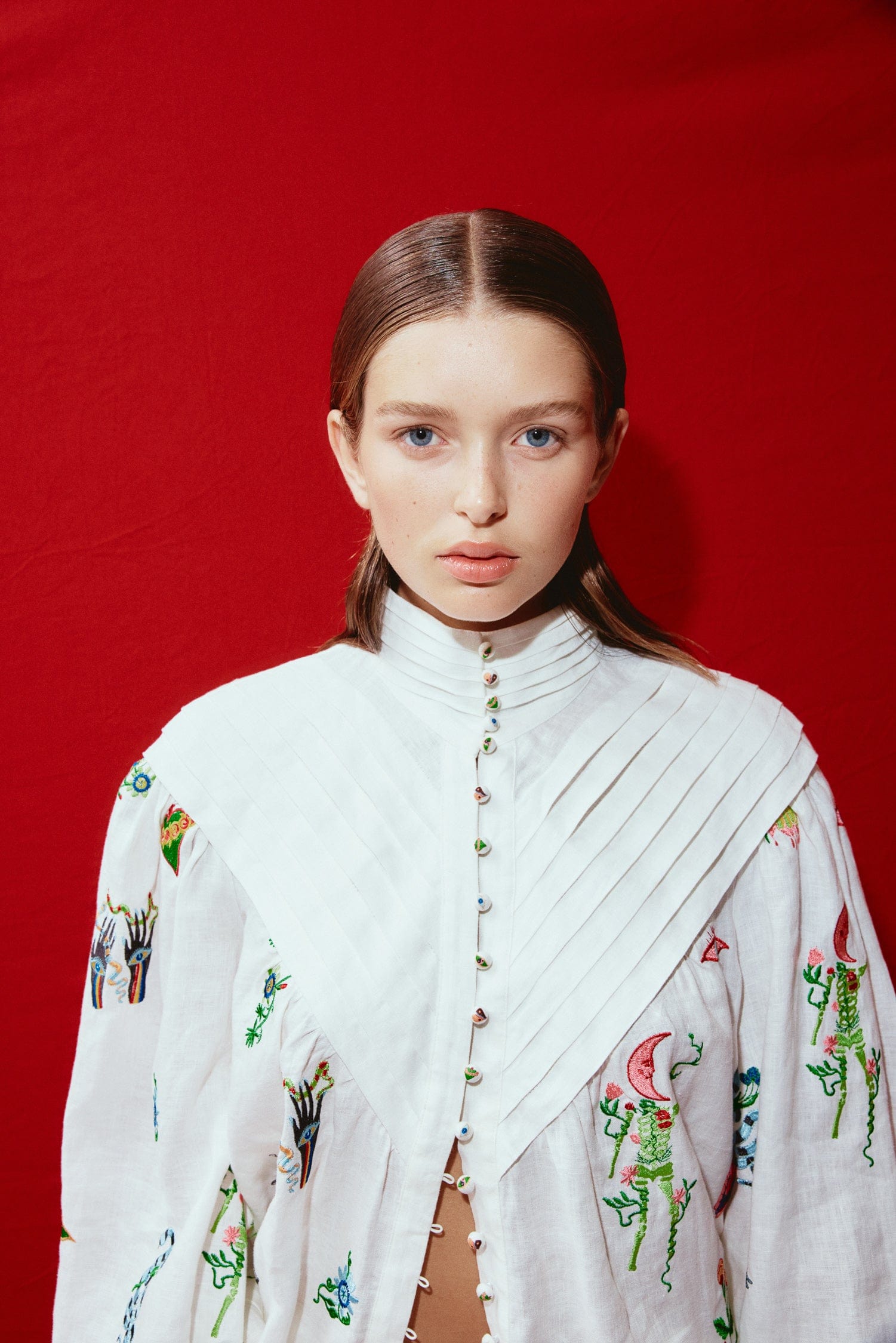ALEMAIS CONTEMPORARY WARDROBE SHIRT ATTICUS EMBROIDERED SHIRT