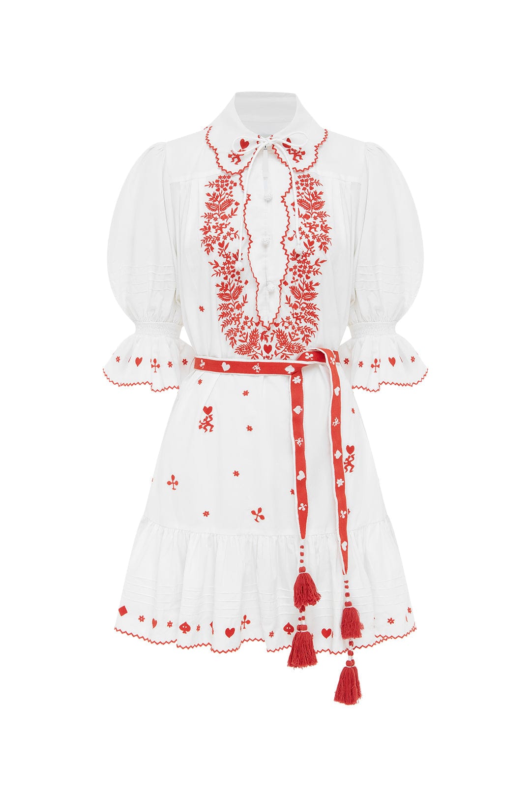 Dallin embroidered cotton minidress