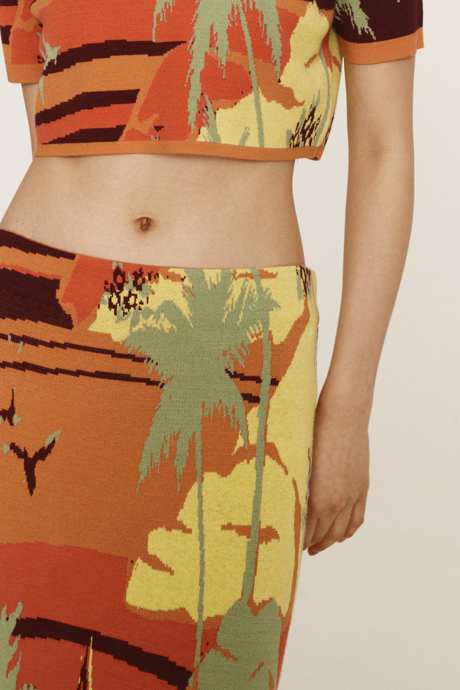 PALM ISLAND KNIT SKIRT