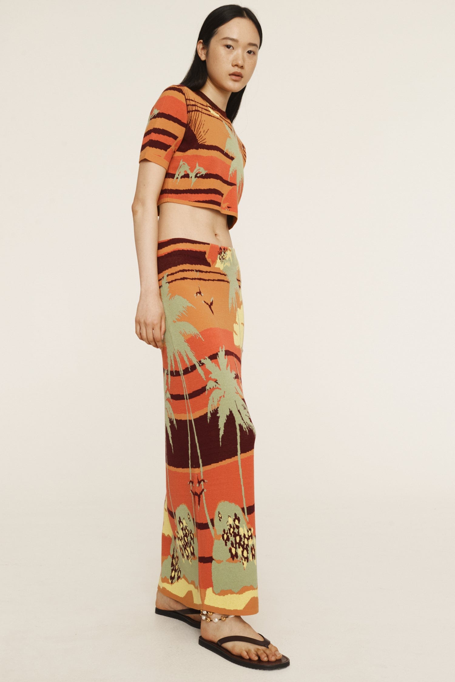 PALM ISLAND KNIT SKIRT