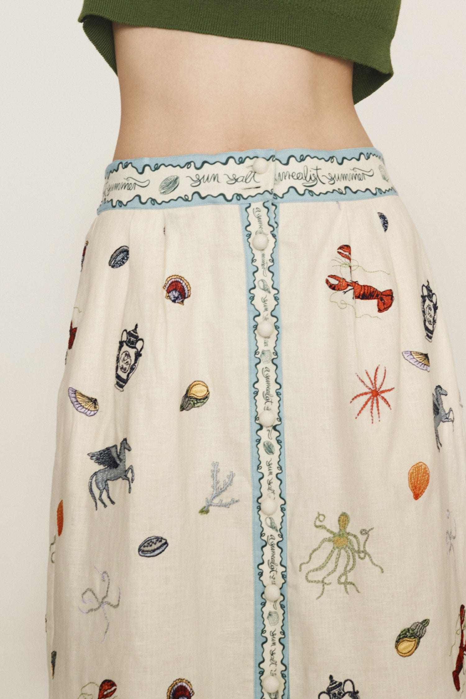 SANDY EMBROIDERED SKIRT – ALEMAIS US